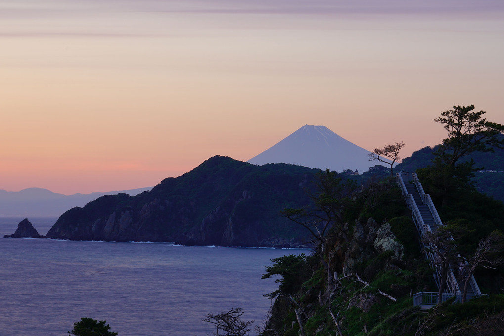 西伊豆から夕景　富士山