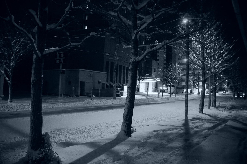Winter Night street