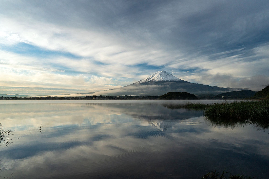 早朝の富士山！美しいリフレクション！