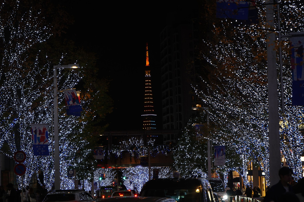 ケヤキ坂の東京タワー