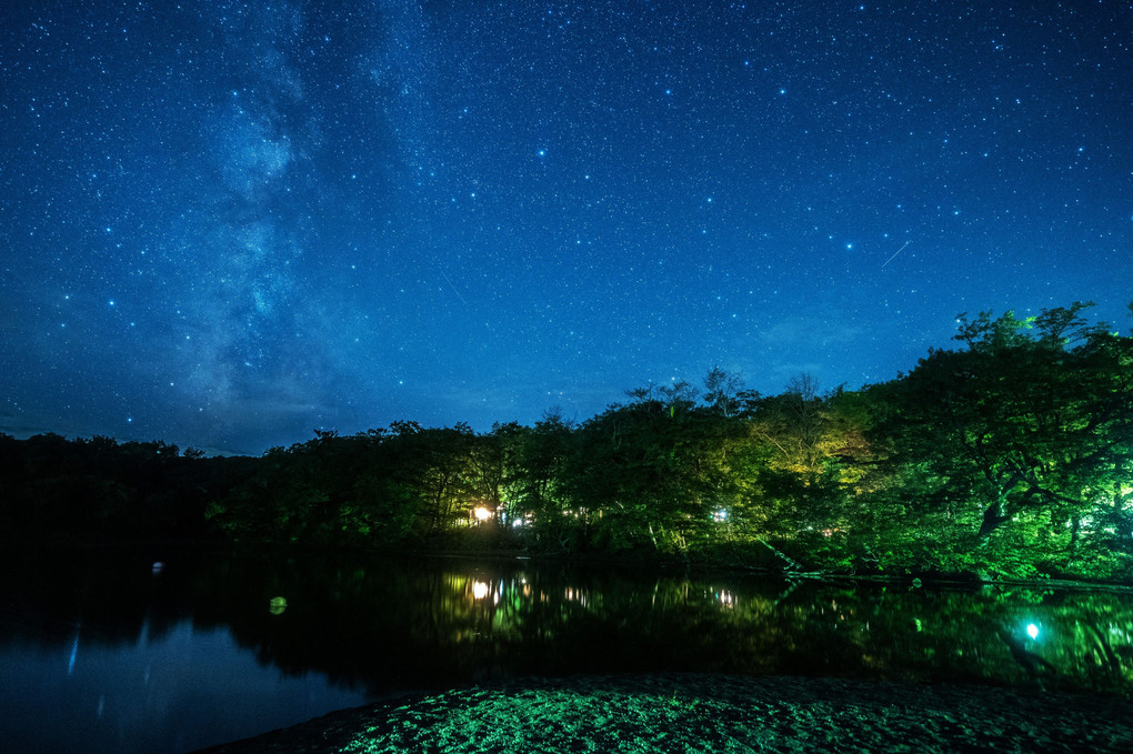 十和田湖畔で見た天の川銀河