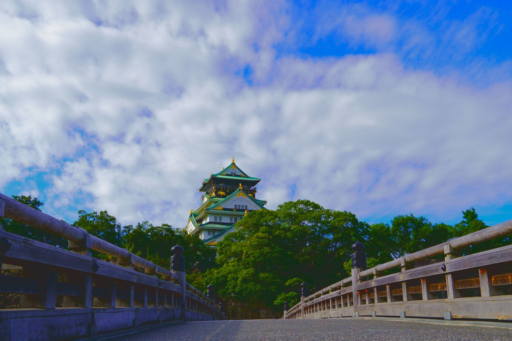 極楽橋から見た大阪城