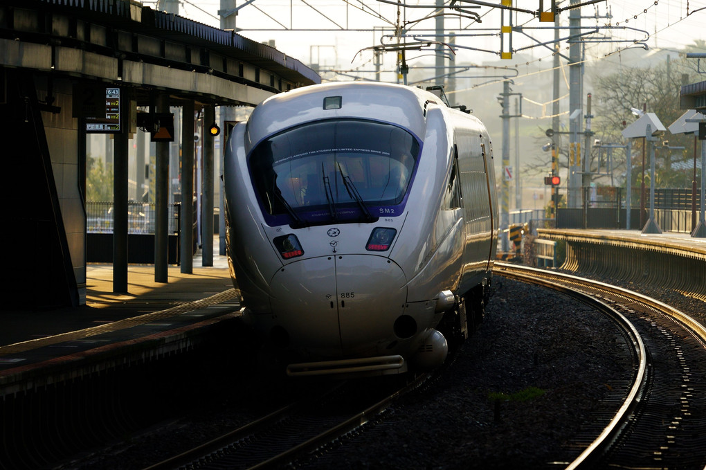武雄温泉駅へのリレー列車