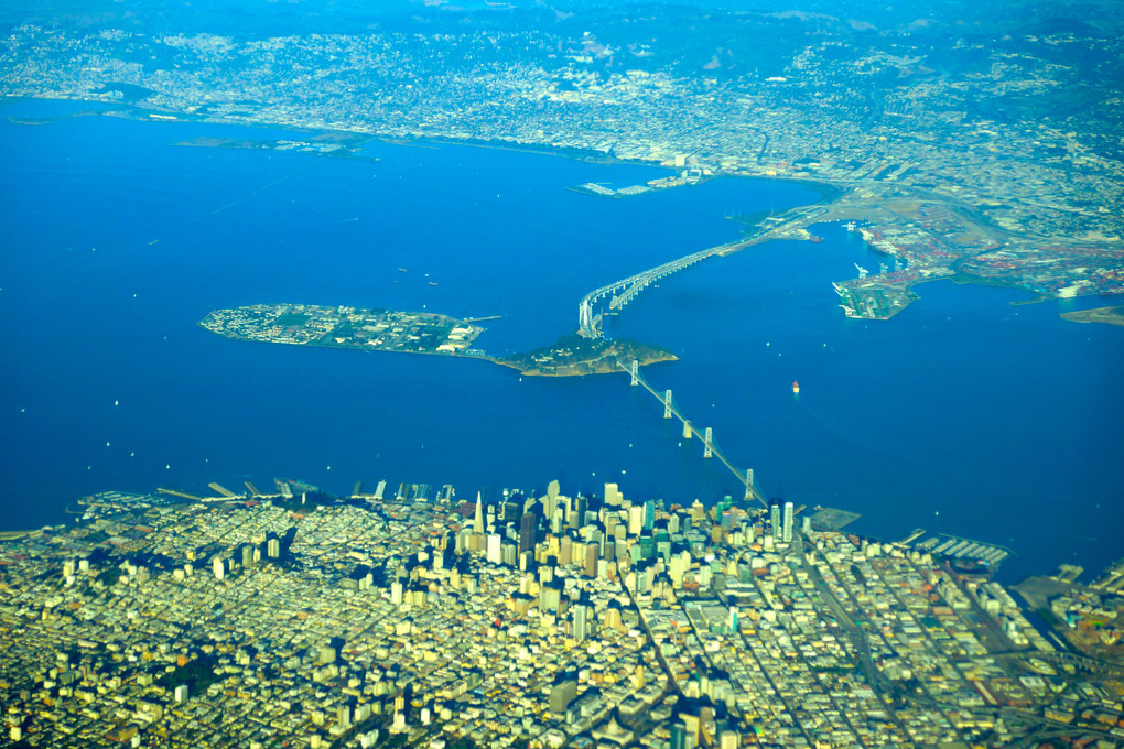 From the window of airplane,San Francisco