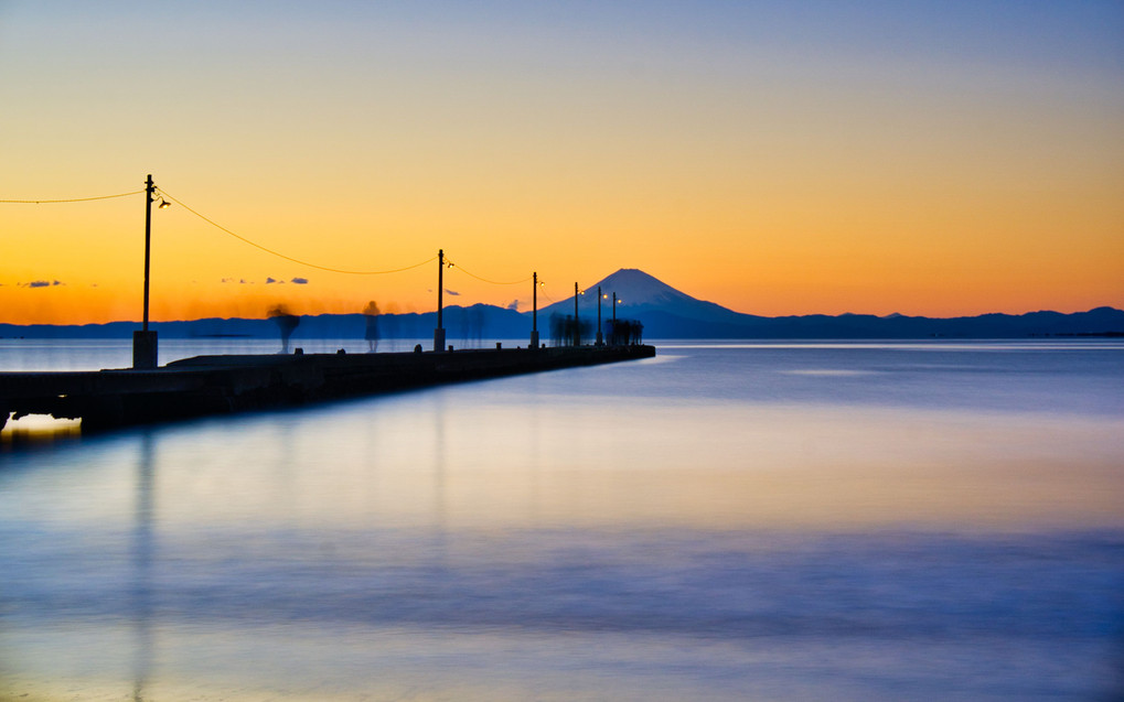 2022年：初富士山・夕景＠原岡桟橋・感動表現