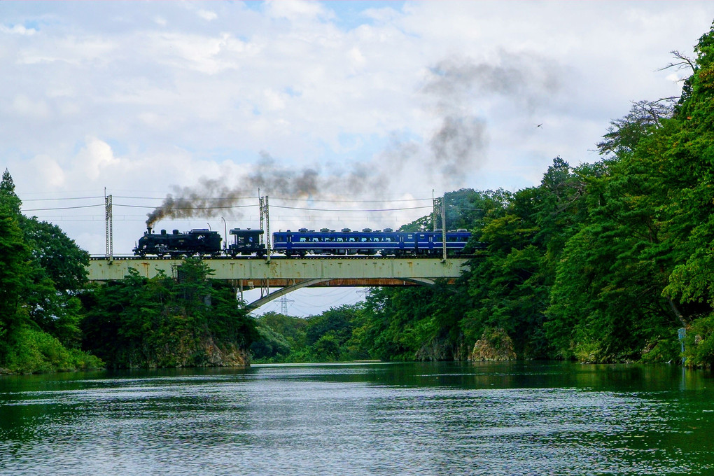 鬼怒川の流れ・ＳＬ大樹＠鬼怒川線 #東武鉄道#