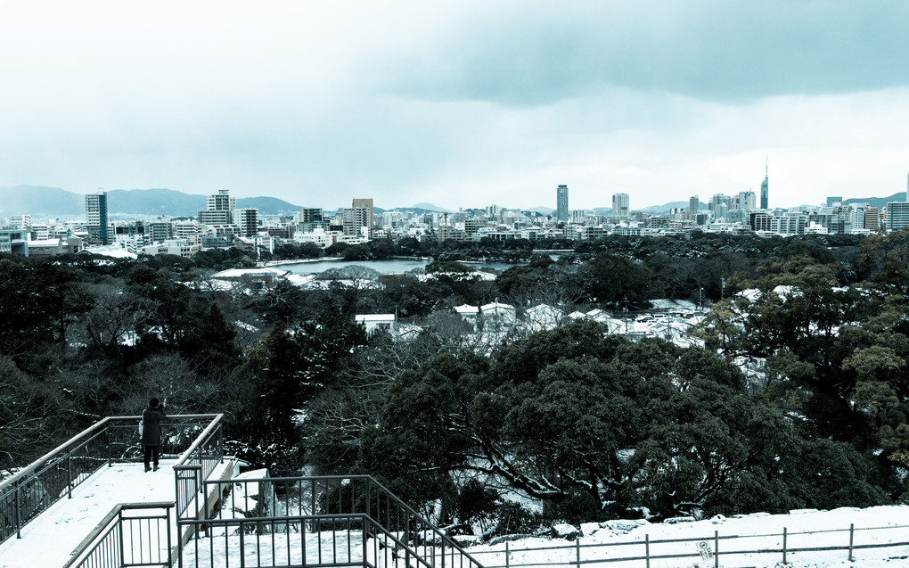 雪景色 福岡城跡