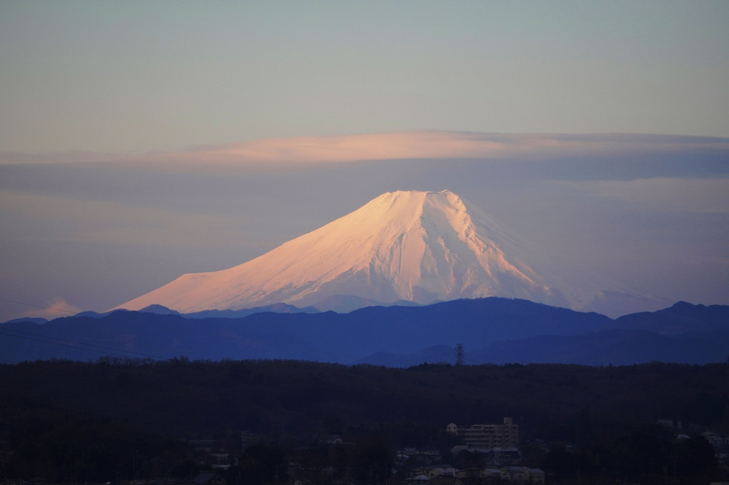 今朝の傘富士山！！