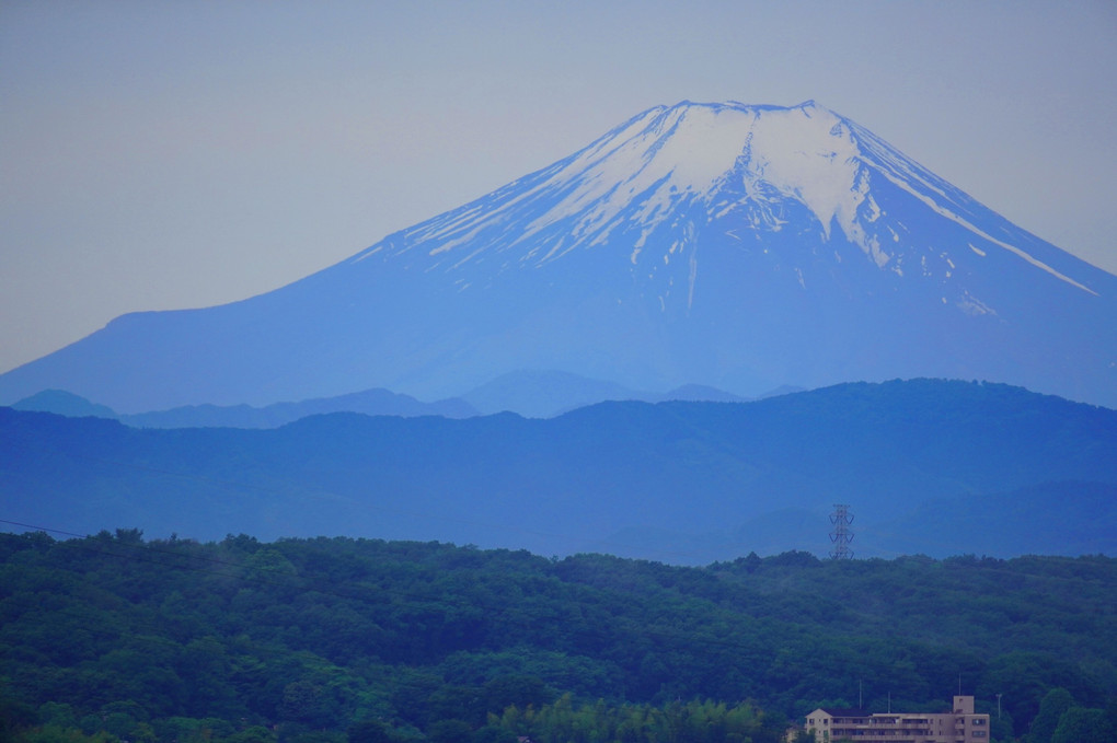 残雪の富士山！！