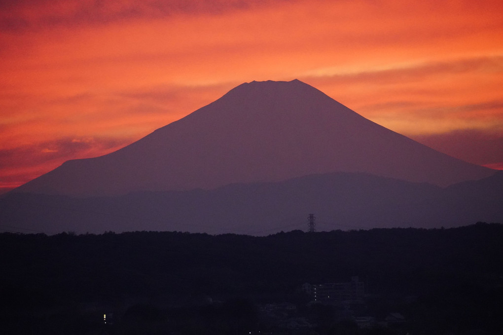  燃える富士山！！