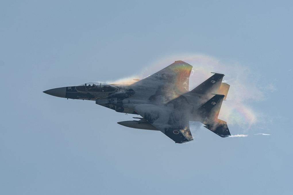 虹を纏って　（小松基地航空祭2022 予行より AGGRESSOR F-15DJ）