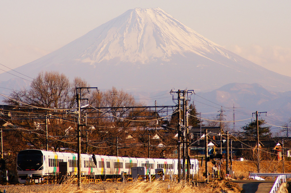 甲斐の国から見た富士山