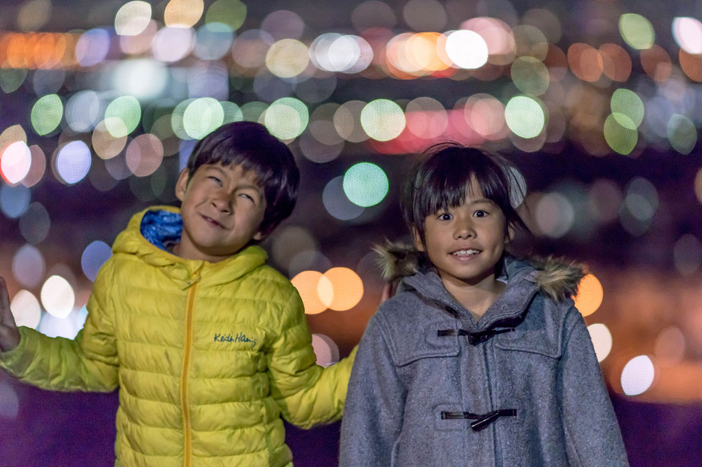 夜景ポートレート