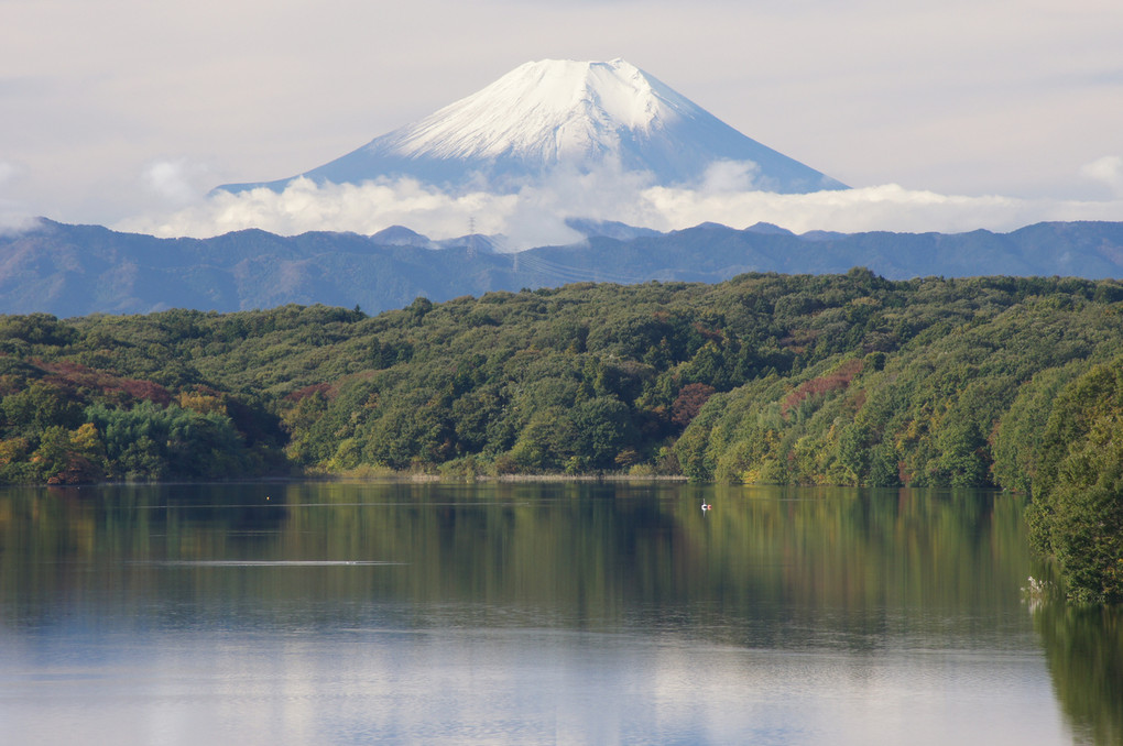 狭山湖からの富士その３