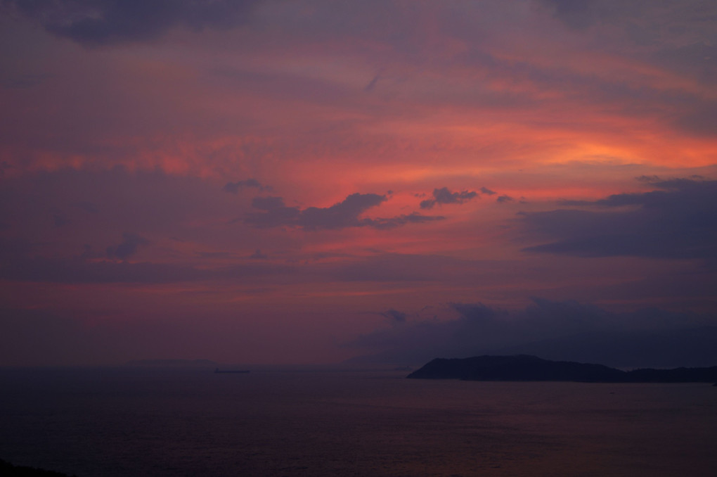 紀淡海峡の夕焼け