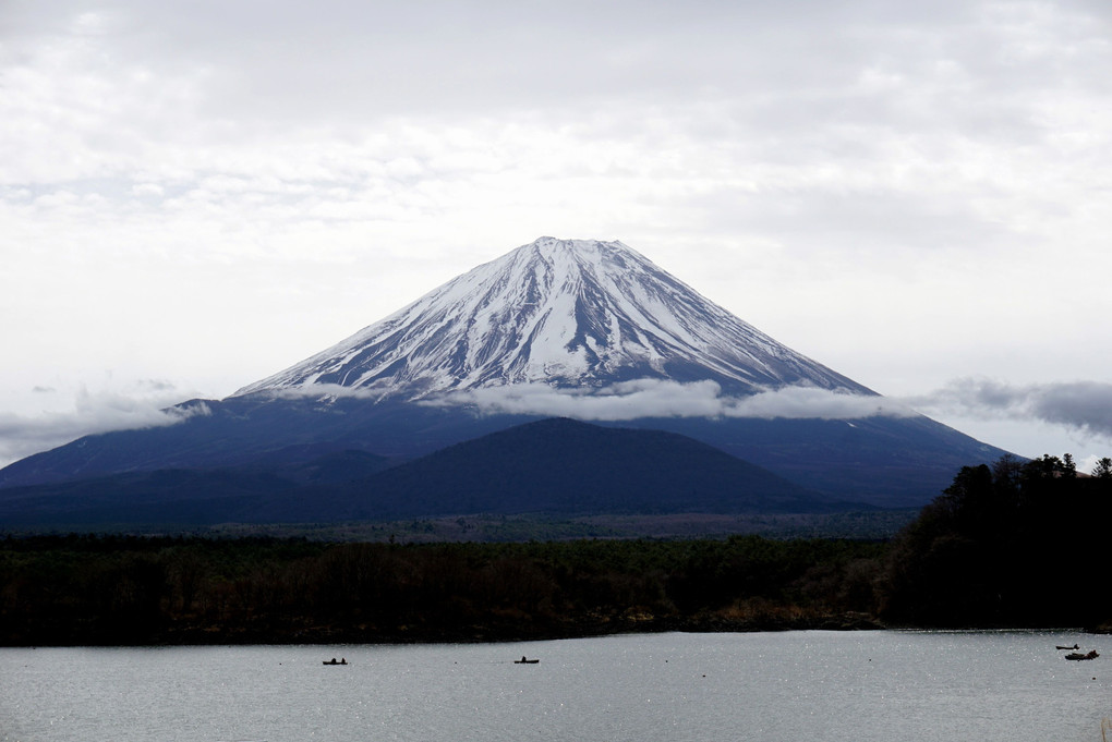精進湖の富士山
