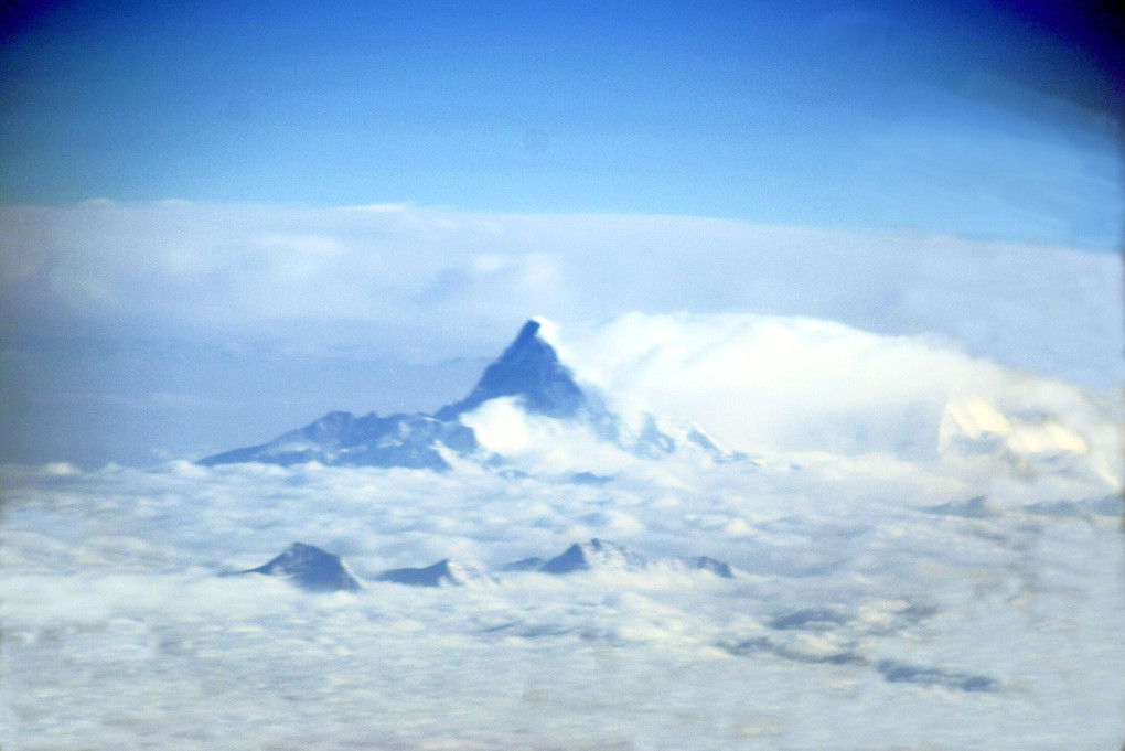 機上からのヒマラヤ　エベレスト　ローチェ