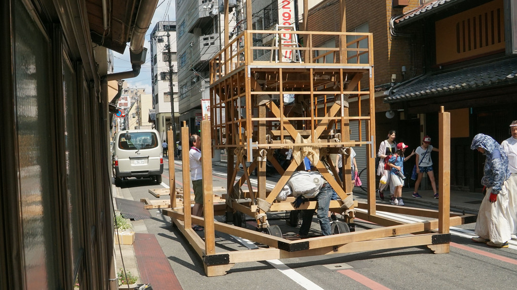 山建て（祇園祭、後祭）