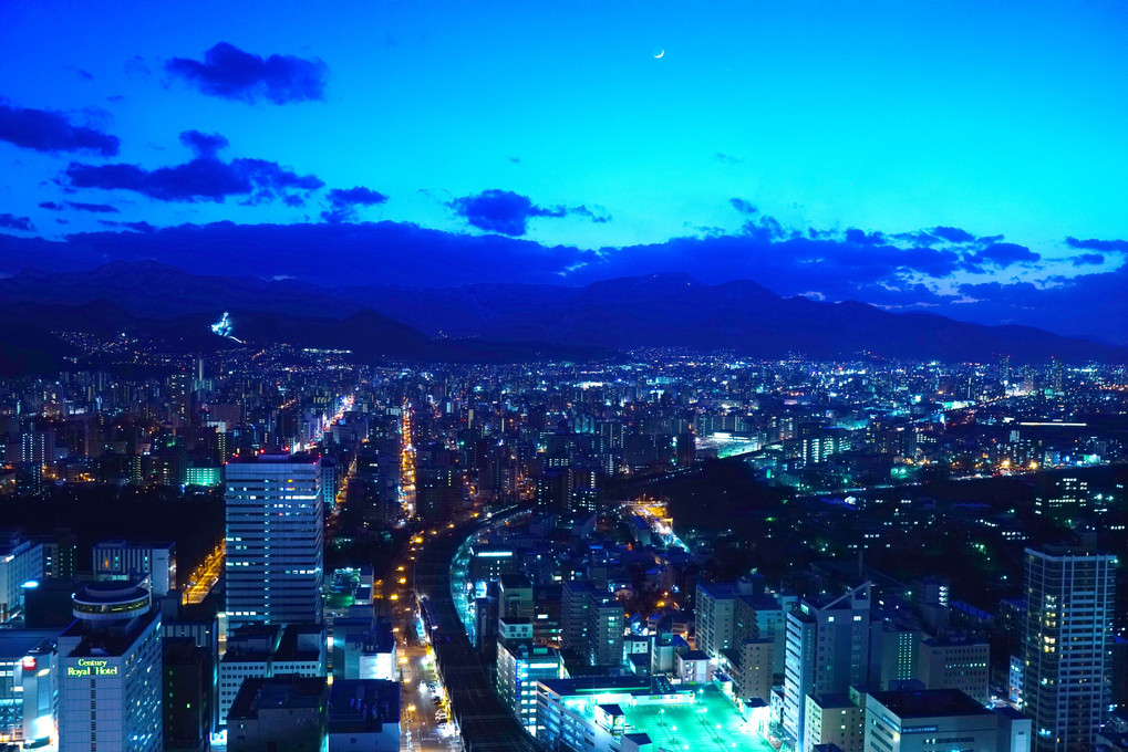 手持ちで撮る札幌の夜景