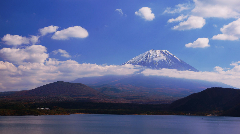 NEXで本栖湖と富士山