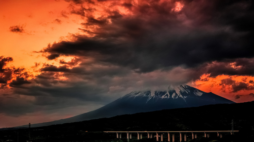 Fuji-Sun-set