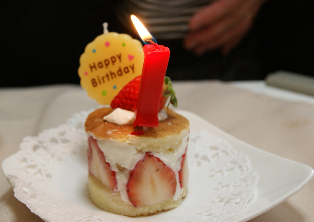 息子の誕生日ケーキ。