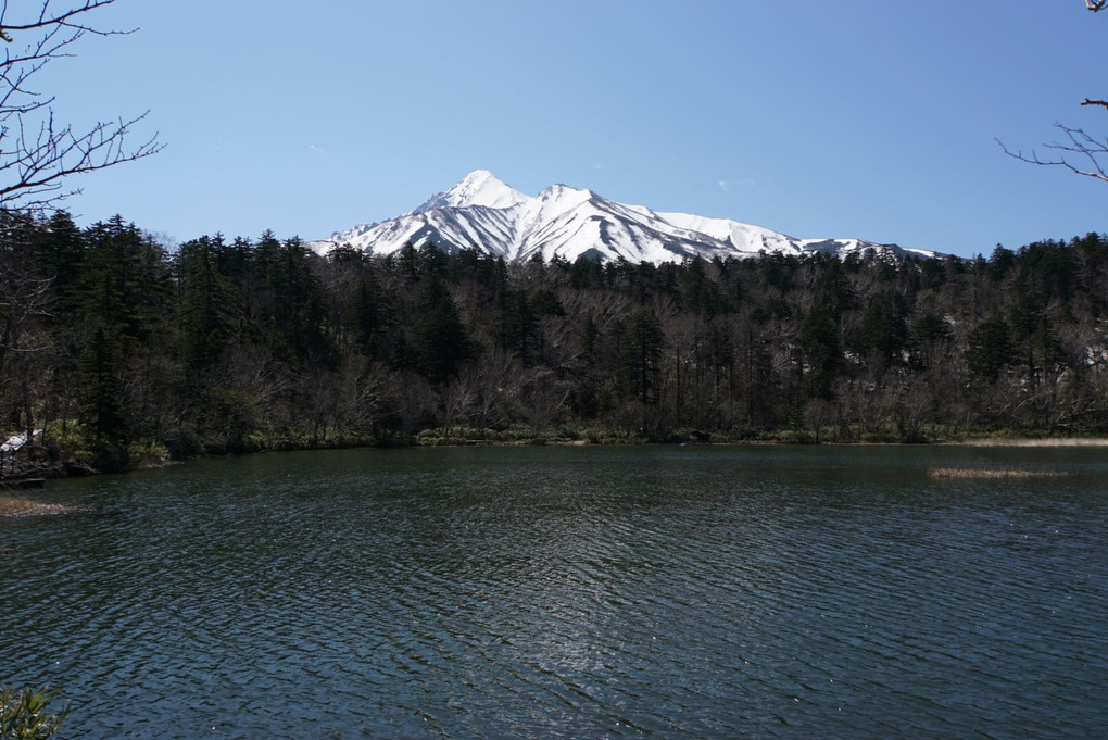 天の川、利尻富士
