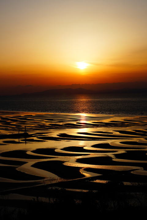 おこしき海岸の夕陽
