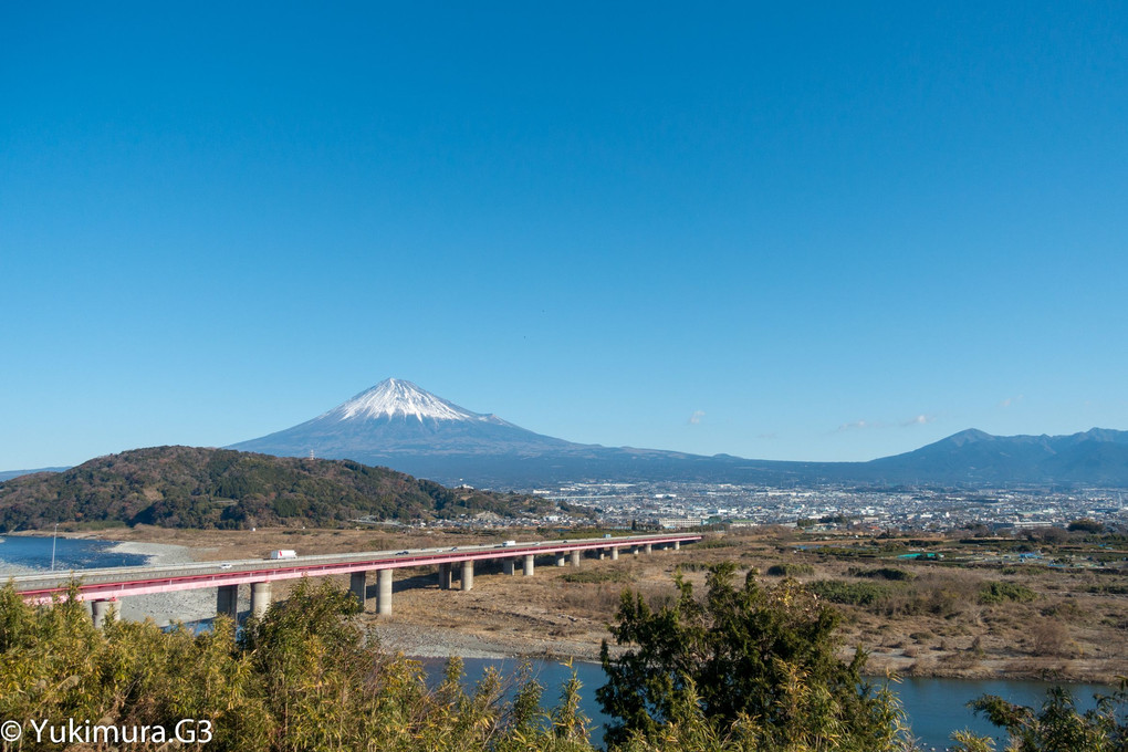富士川SAから見る富士山