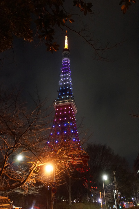 東京タワーのライトアップ