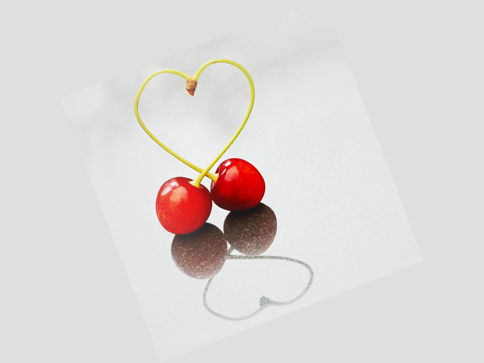 Heart-shaped cherry