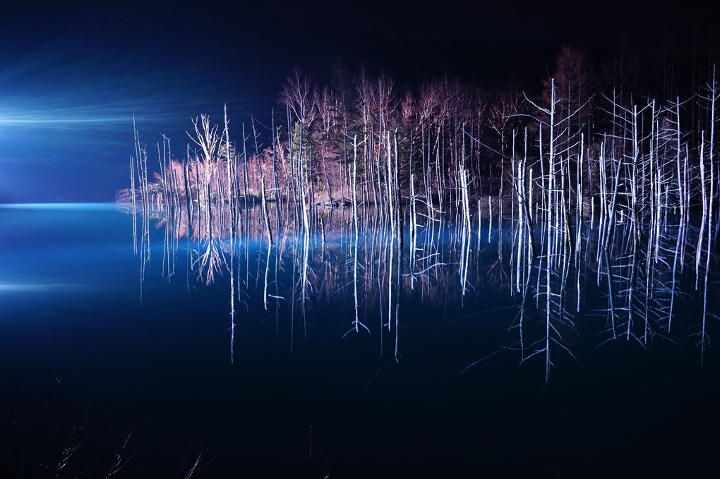 青い池の幻想