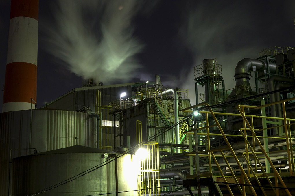 冬の工場夜景撮影