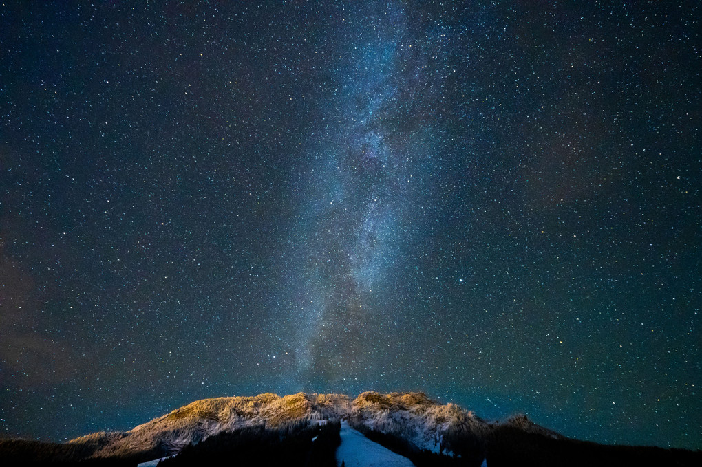 ロッキー山脈の星空