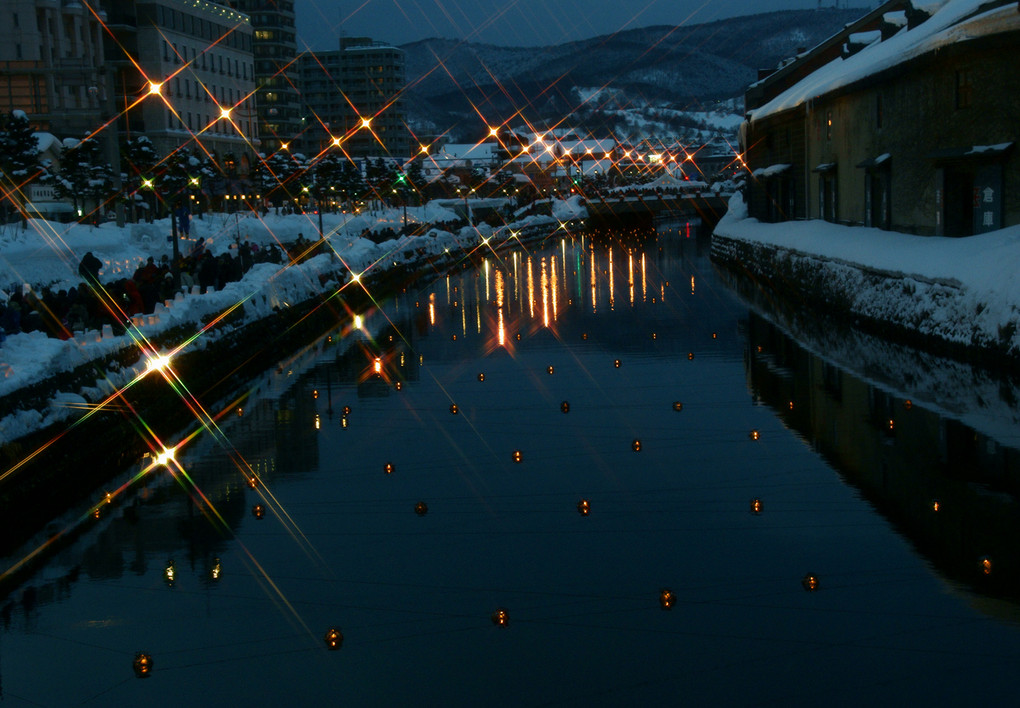 雪あかりの路　小樽運河