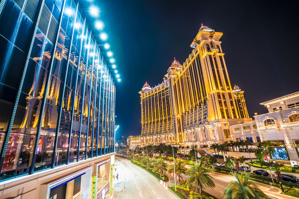 Night View of Casino Resorts in Macau
