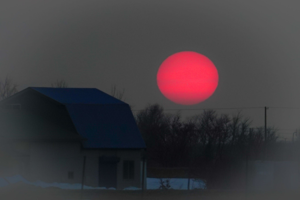 でっかい夕陽