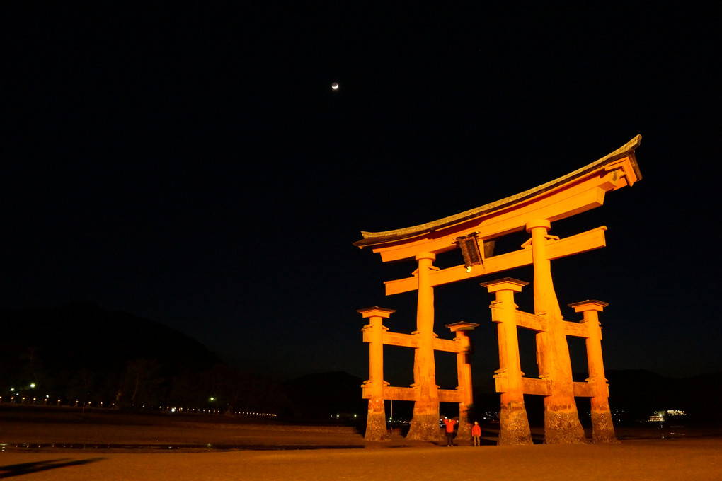 夜の宮島　α65