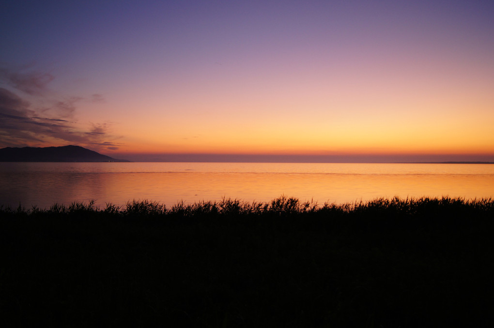 サロマ湖の夕景