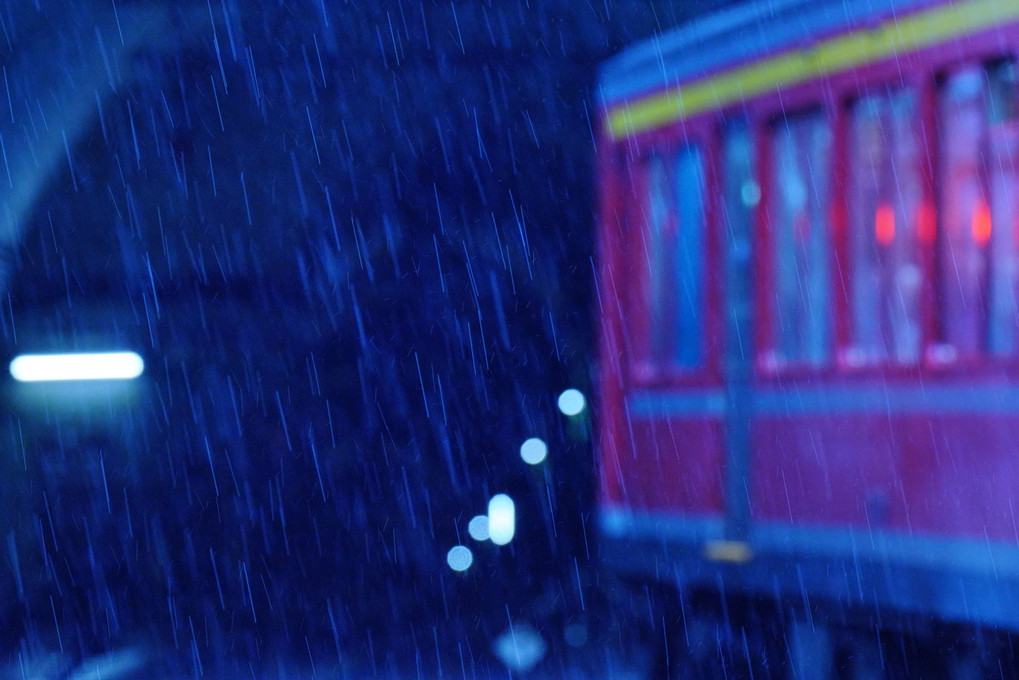 雨の駅