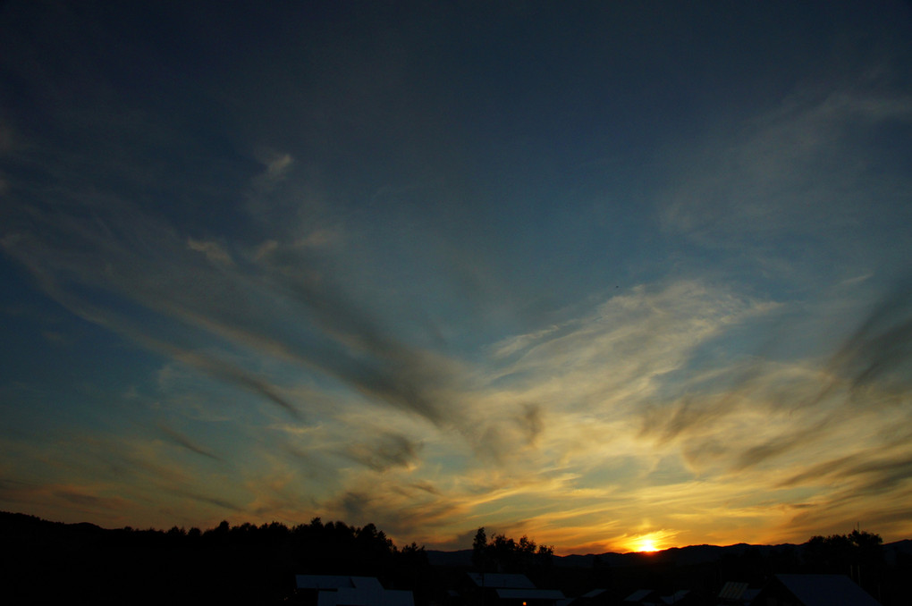 今日の夕日