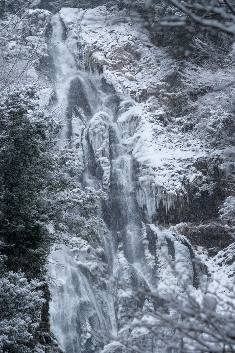 雪景色の神庭の滝