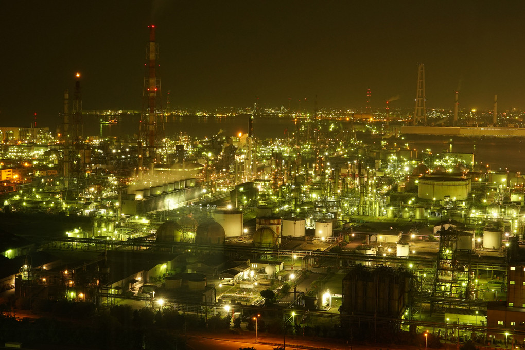 四日市の工場夜景