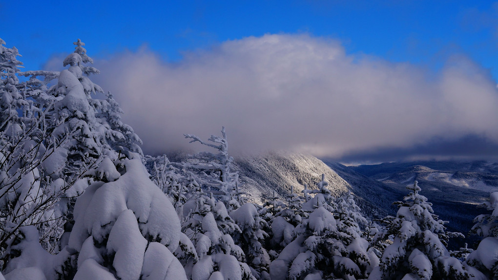 12月22日　蓼科山から望む横岳