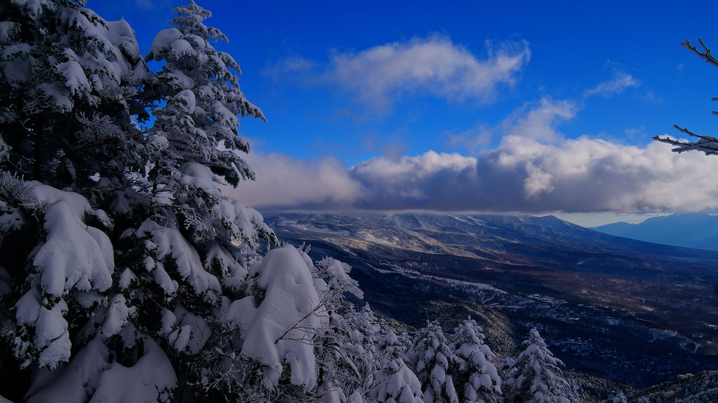 12月22日　蓼科山から望む八ヶ岳