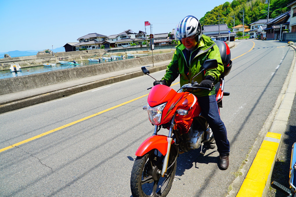 しまなみ海道サイクリングロード 　因島でガス欠