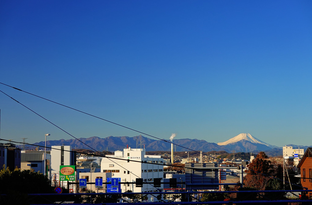 府中から見える今朝の🗻富士山 