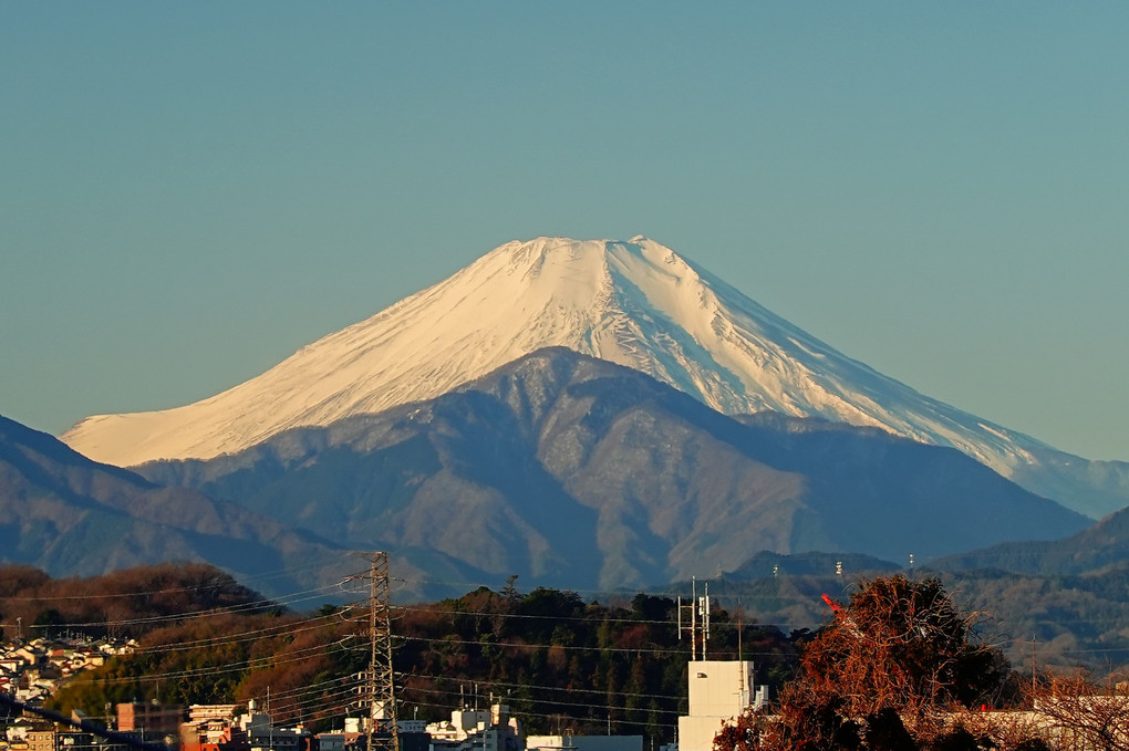 府中から見える今朝の🗻富士山 