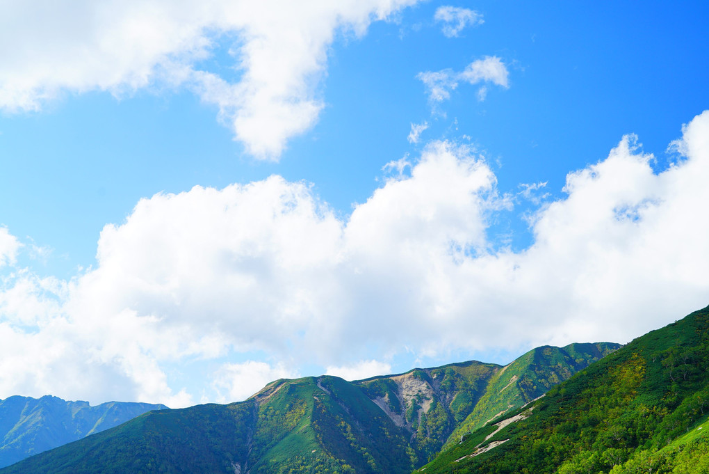 日本百名山　常念岳　常念乗越　テント場