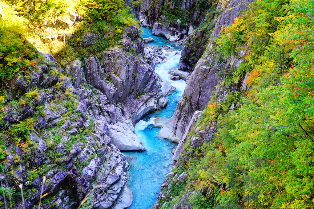 2019年10月28日・29日　下ノ廊下→阿曽原温泉小屋→水平歩道　S字峡